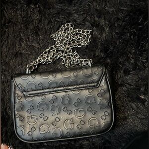 Guess Black Embossed Crossbody Bag